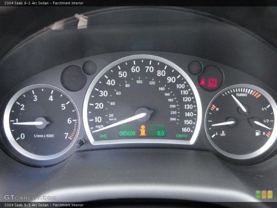 Parchment Interior Gauges for the 2004 Saab 9-3 Arc Sedan #67179644