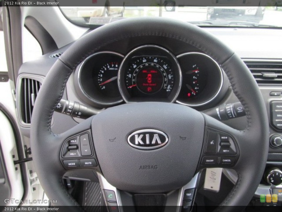Black Interior Steering Wheel for the 2012 Kia Rio EX #67181864