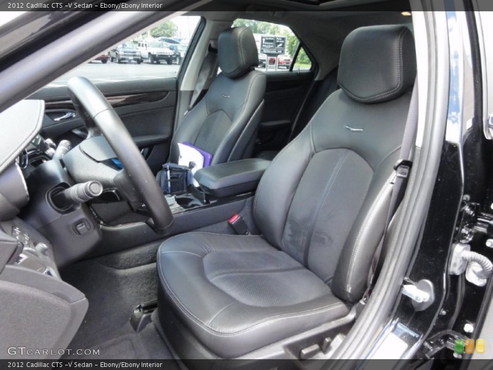 Ebony/Ebony Interior Front Seat for the 2012 Cadillac CTS -V Sedan #67183673