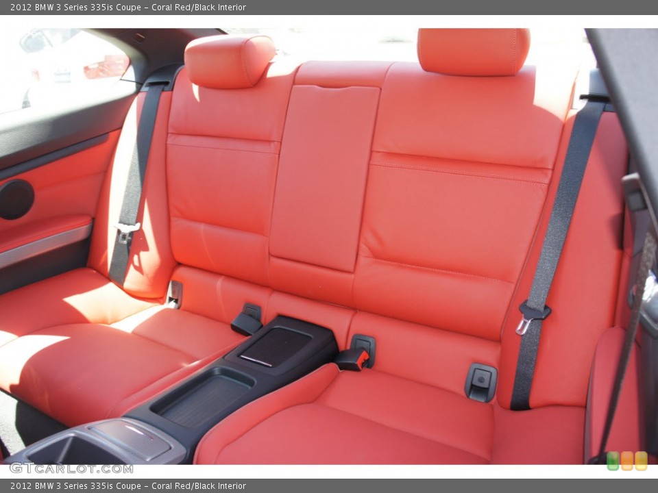 Coral Red/Black Interior Rear Seat for the 2012 BMW 3 Series 335is Coupe #67189664
