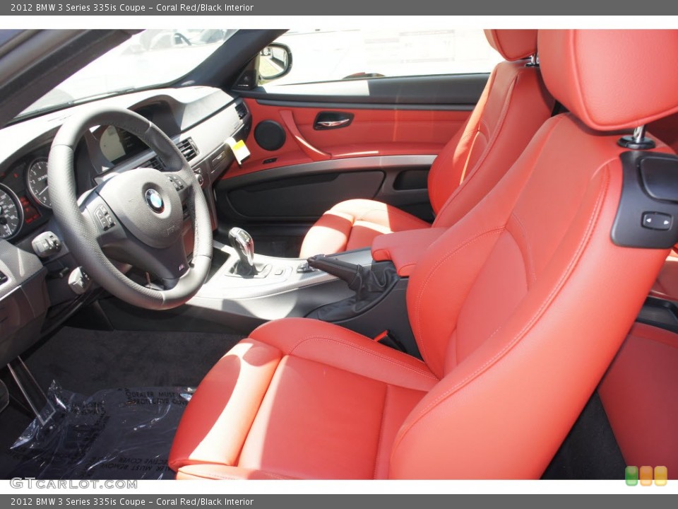 Coral Red/Black Interior Front Seat for the 2012 BMW 3 Series 335is Coupe #67189676