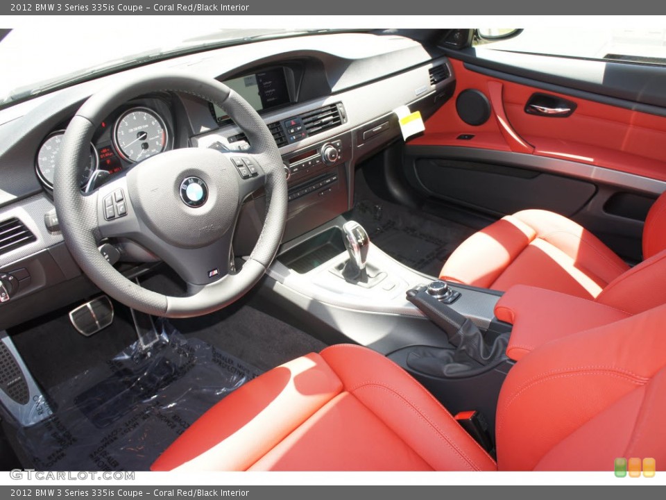 Coral Red/Black Interior Prime Interior for the 2012 BMW 3 Series 335is Coupe #67189682