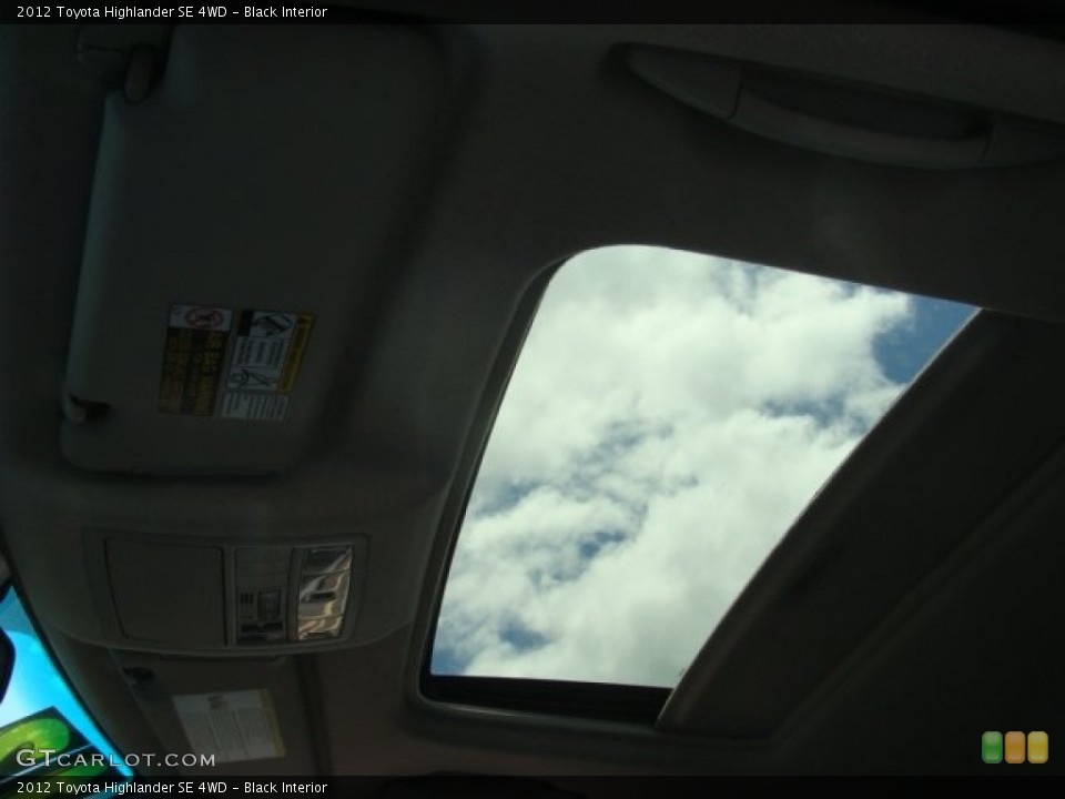 Black Interior Sunroof for the 2012 Toyota Highlander SE 4WD #67191077