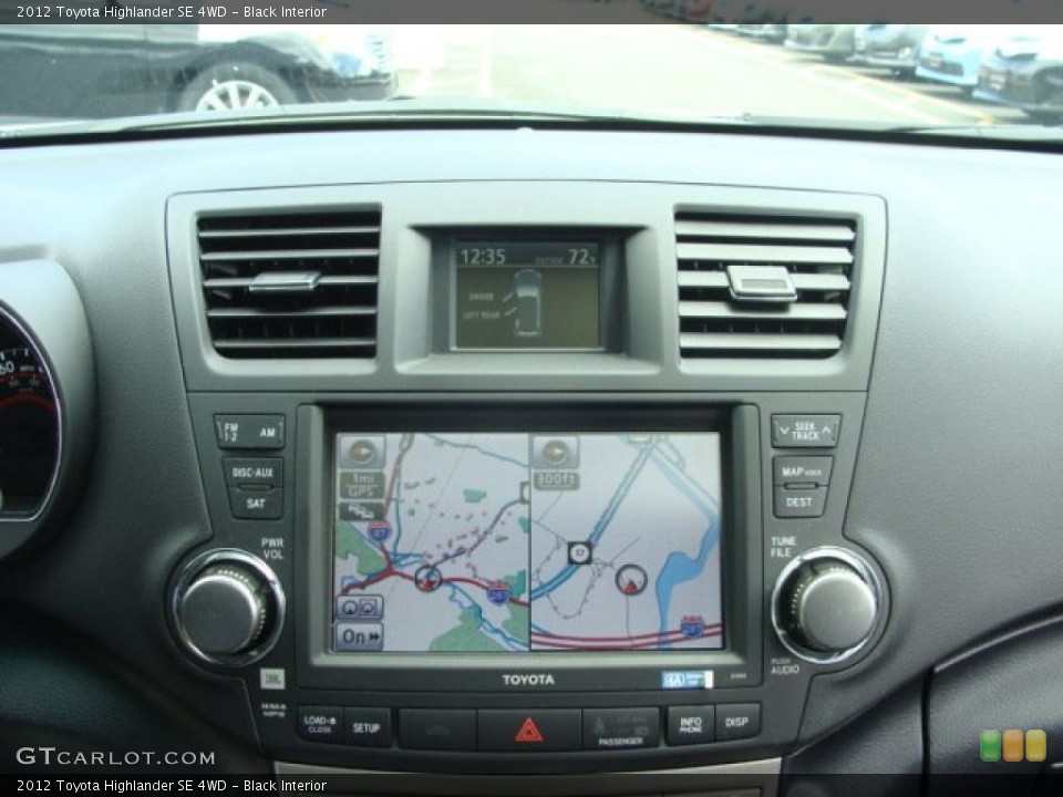 Black Interior Navigation for the 2012 Toyota Highlander SE 4WD #67191104
