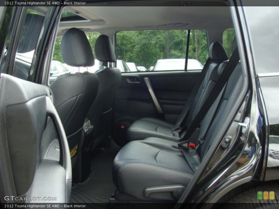 Black Interior Rear Seat for the 2012 Toyota Highlander SE 4WD #67191122