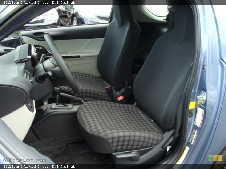 Dark Gray Interior Front Seat for the 2012 Scion iQ  #67191209