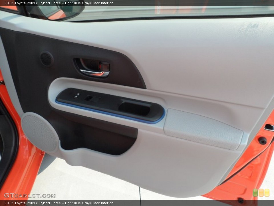 Light Blue Gray/Black Interior Door Panel for the 2012 Toyota Prius c Hybrid Three #67199453