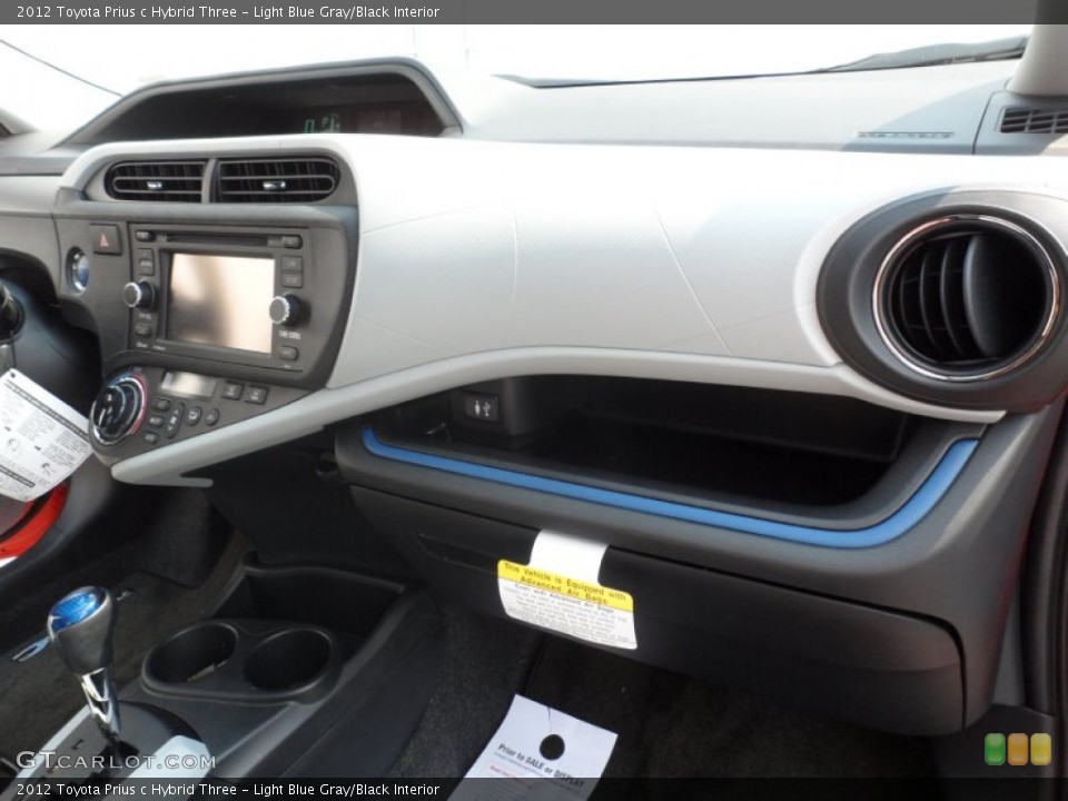 Light Blue Gray/Black Interior Dashboard for the 2012 Toyota Prius c Hybrid Three #67199460
