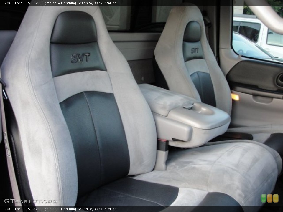 Lightning Graphite/Black Interior Front Seat for the 2001 Ford F150 SVT Lightning #67202829
