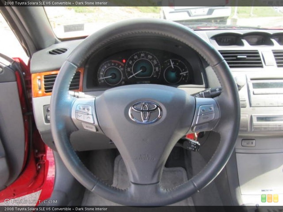 Dark Stone Interior Steering Wheel for the 2008 Toyota Solara SLE V6 Convertible #67203099