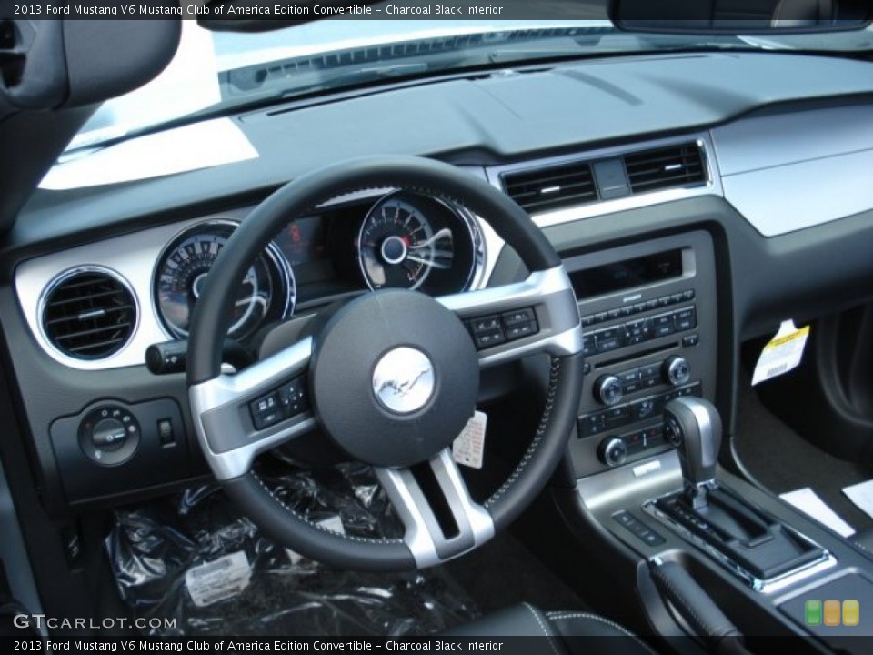 Charcoal Black Interior Dashboard for the 2013 Ford Mustang V6 Mustang Club of America Edition Convertible #67205604