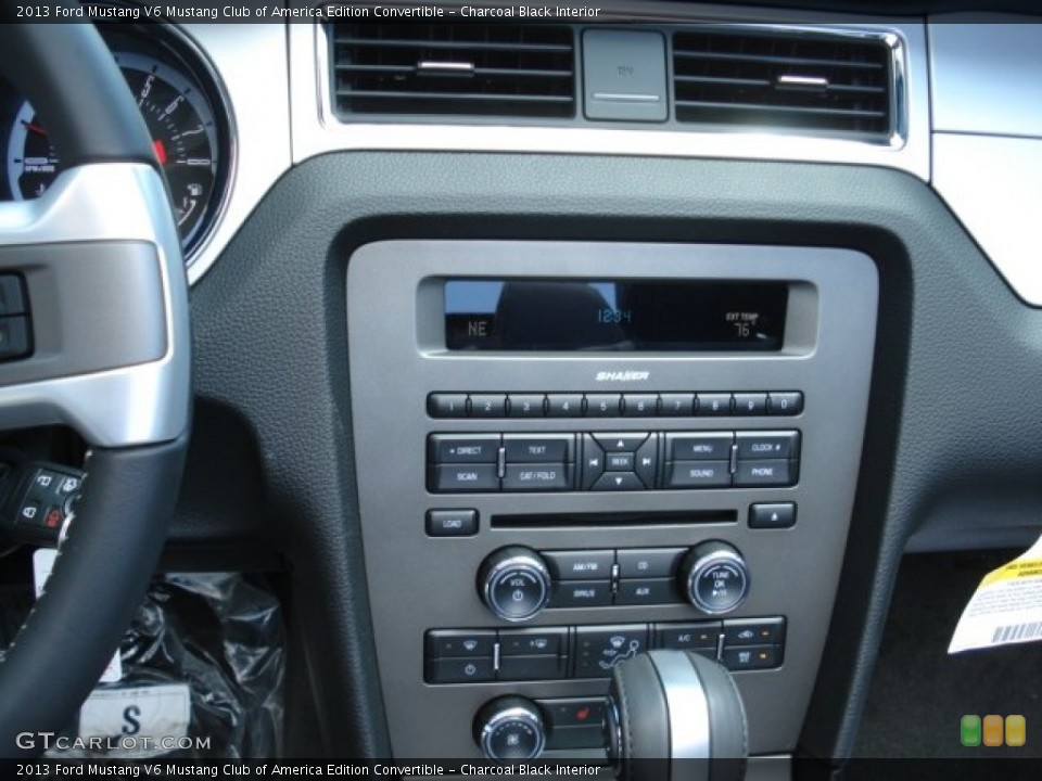 Charcoal Black Interior Controls for the 2013 Ford Mustang V6 Mustang Club of America Edition Convertible #67205631