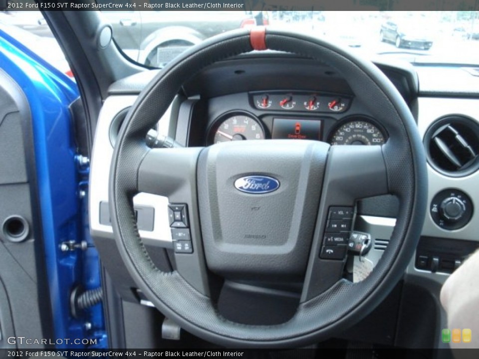 Raptor Black Leather/Cloth Interior Steering Wheel for the 2012 Ford F150 SVT Raptor SuperCrew 4x4 #67205772