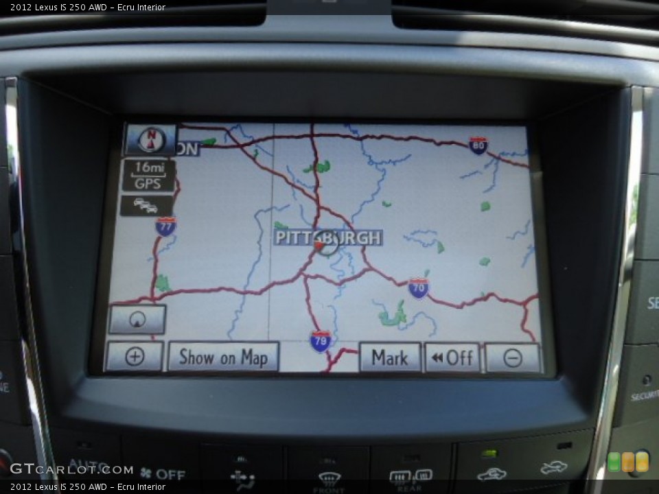 Ecru Interior Navigation for the 2012 Lexus IS 250 AWD #67207326