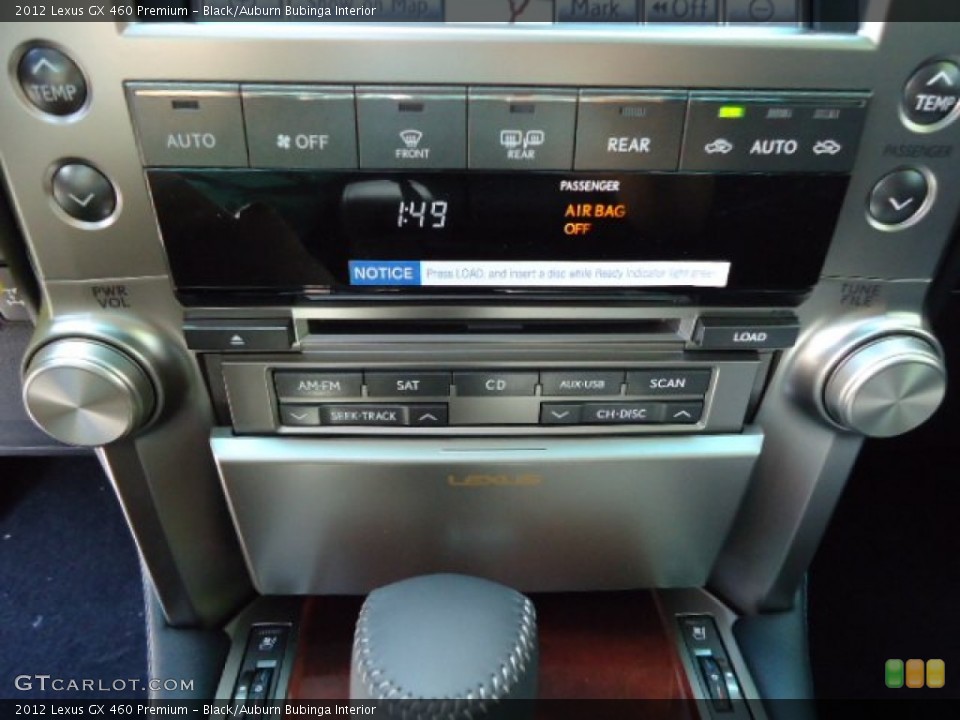 Black/Auburn Bubinga Interior Controls for the 2012 Lexus GX 460 Premium #67207458
