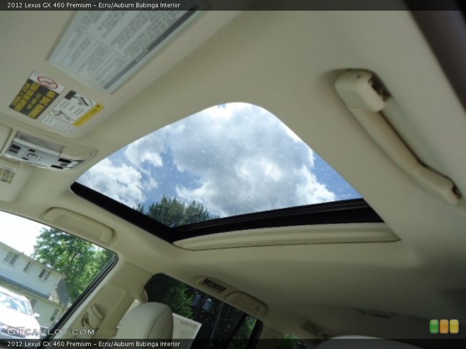 Ecru/Auburn Bubinga Interior Sunroof for the 2012 Lexus GX 460 Premium #67207542