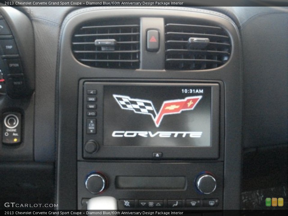 Diamond Blue/60th Anniversary Design Package Interior Controls for the 2013 Chevrolet Corvette Grand Sport Coupe #67208796