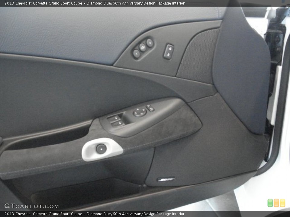 Diamond Blue/60th Anniversary Design Package Interior Door Panel for the 2013 Chevrolet Corvette Grand Sport Coupe #67208820
