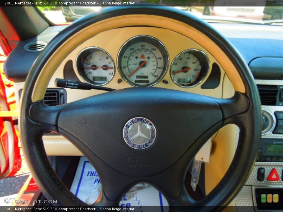 Sienna Beige Interior Steering Wheel for the 2001 Mercedes-Benz SLK 230 Kompressor Roadster #67209936