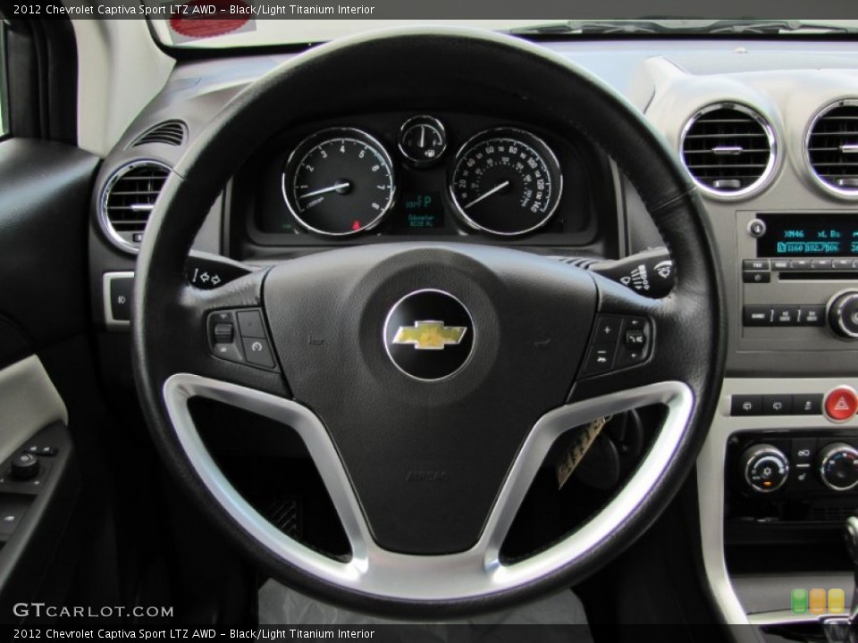 Black/Light Titanium Interior Steering Wheel for the 2012 Chevrolet Captiva Sport LTZ AWD #67211211