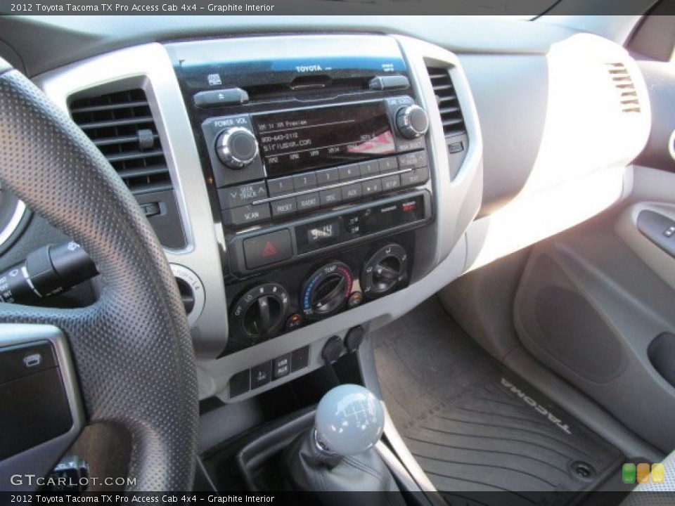 Graphite Interior Controls for the 2012 Toyota Tacoma TX Pro Access Cab 4x4 #67219757