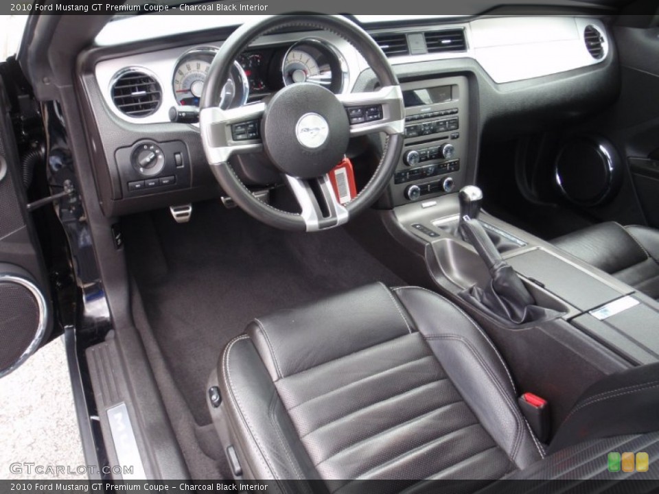 Charcoal Black Interior Prime Interior for the 2010 Ford Mustang GT Premium Coupe #67223694
