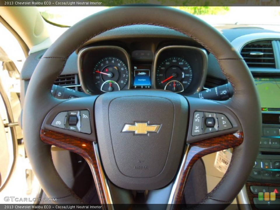 Cocoa/Light Neutral Interior Steering Wheel for the 2013 Chevrolet Malibu ECO #67225134