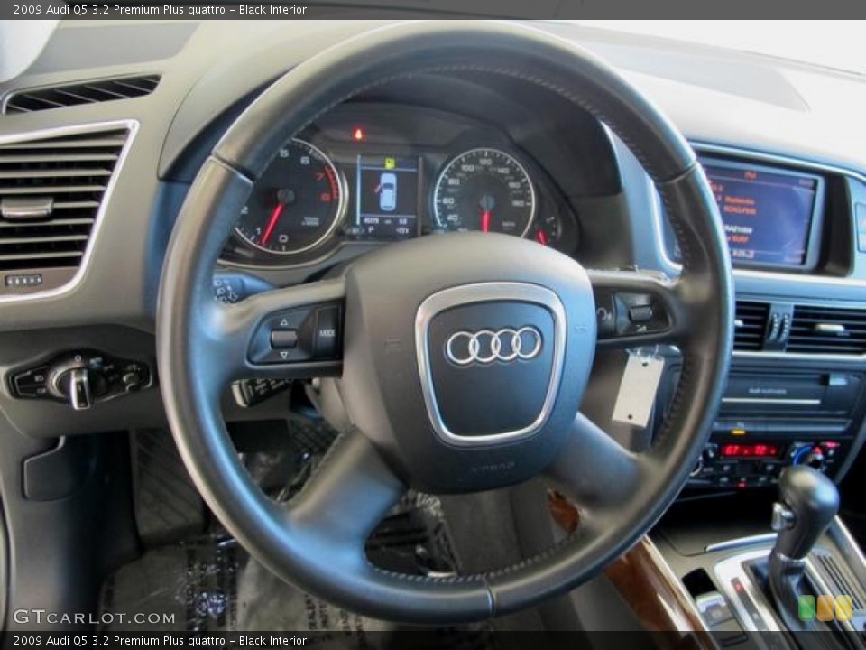 Black Interior Steering Wheel for the 2009 Audi Q5 3.2 Premium Plus quattro #67230150