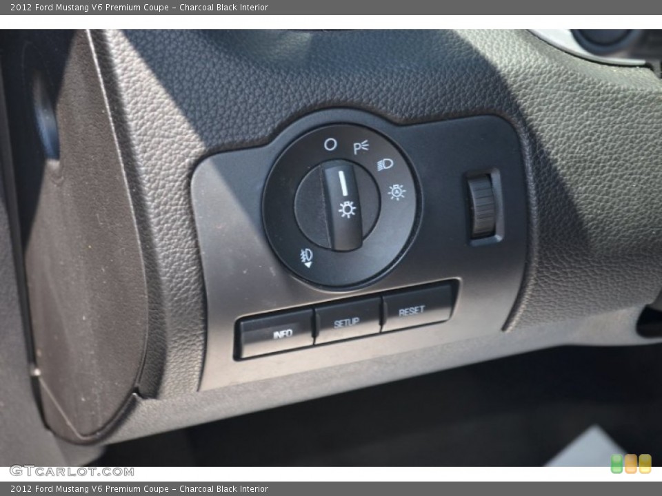 Charcoal Black Interior Controls for the 2012 Ford Mustang V6 Premium Coupe #67230999