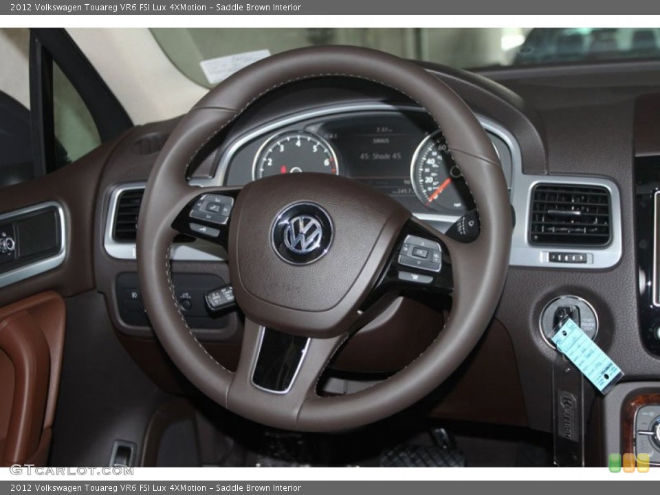 Saddle Brown Interior Steering Wheel for the 2012 Volkswagen Touareg VR6 FSI Lux 4XMotion #67231041