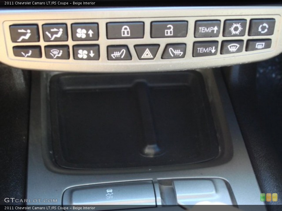 Beige Interior Controls for the 2011 Chevrolet Camaro LT/RS Coupe #67231302