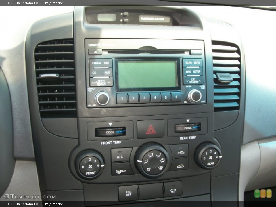 Gray Interior Controls for the 2012 Kia Sedona LX #67234222