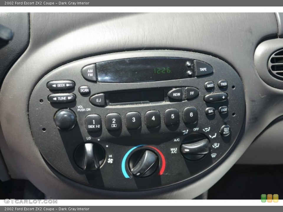 Dark Gray Interior Controls for the 2002 Ford Escort ZX2 Coupe #67234236