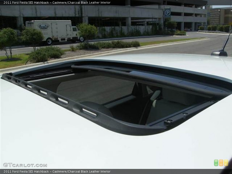 Cashmere/Charcoal Black Leather Interior Sunroof for the 2011 Ford Fiesta SES Hatchback #67234827