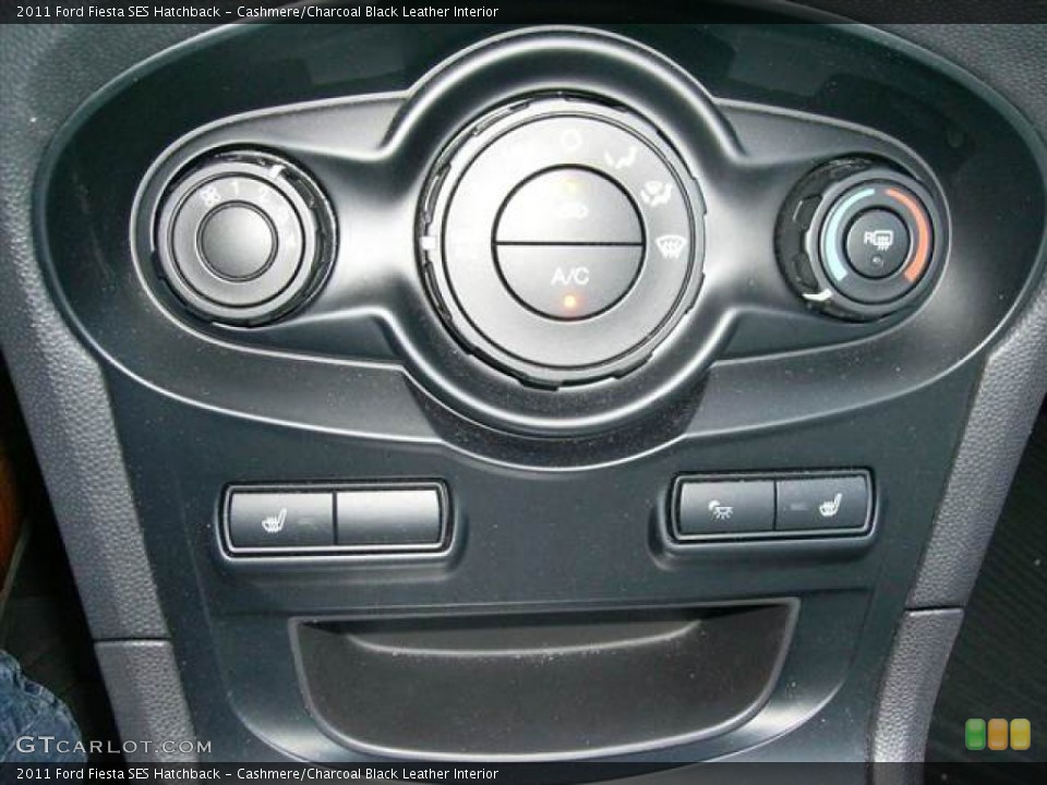 Cashmere/Charcoal Black Leather Interior Controls for the 2011 Ford Fiesta SES Hatchback #67234998
