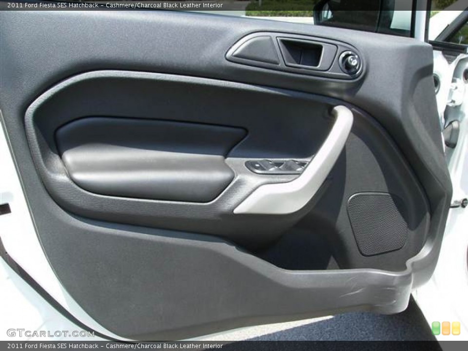 Cashmere/Charcoal Black Leather Interior Door Panel for the 2011 Ford Fiesta SES Hatchback #67235036