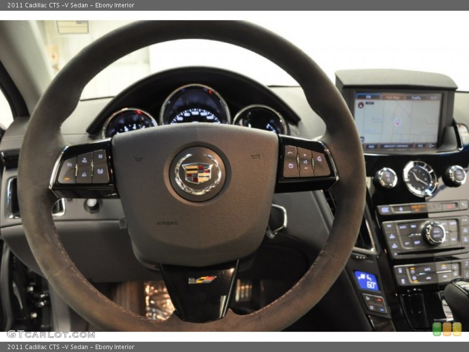 Ebony Interior Steering Wheel for the 2011 Cadillac CTS -V Sedan #67237515