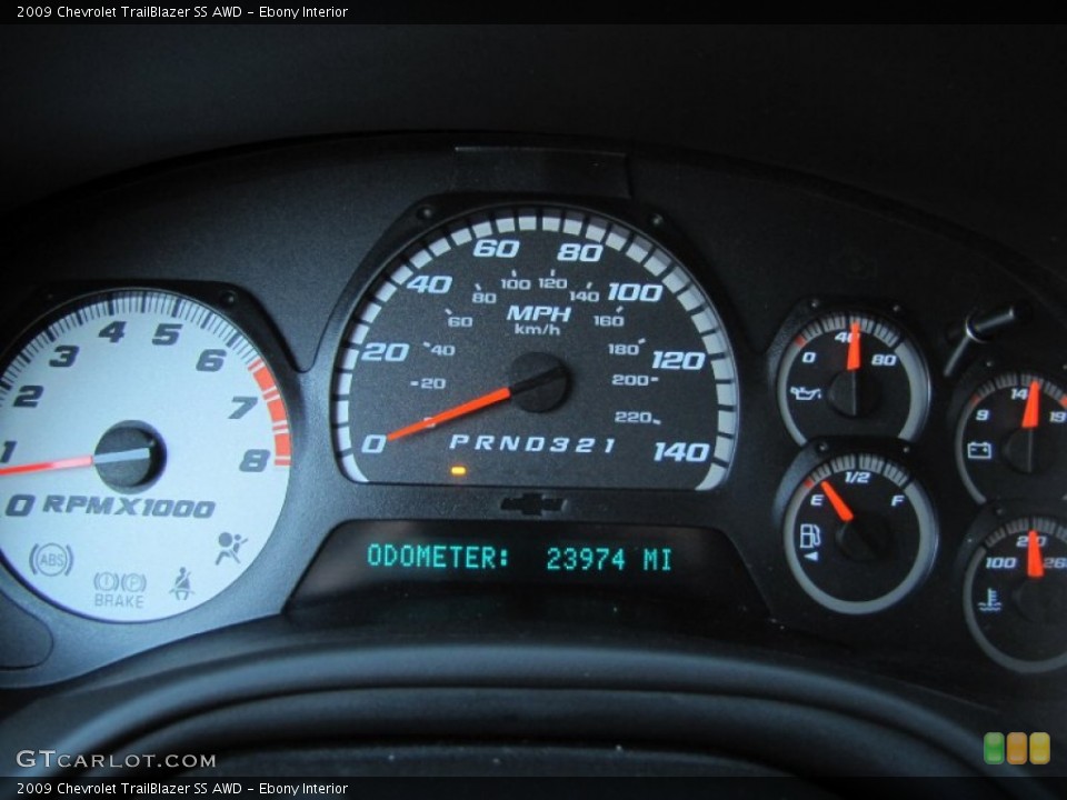 Ebony Interior Gauges for the 2009 Chevrolet TrailBlazer SS AWD #67237737