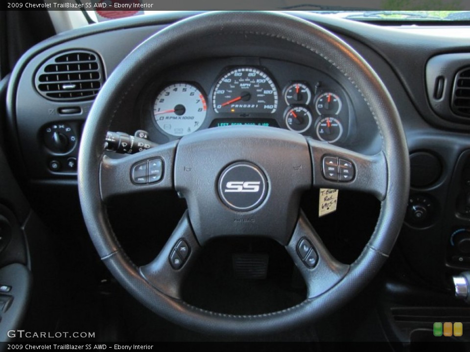 Ebony Interior Steering Wheel for the 2009 Chevrolet TrailBlazer SS AWD #67237746