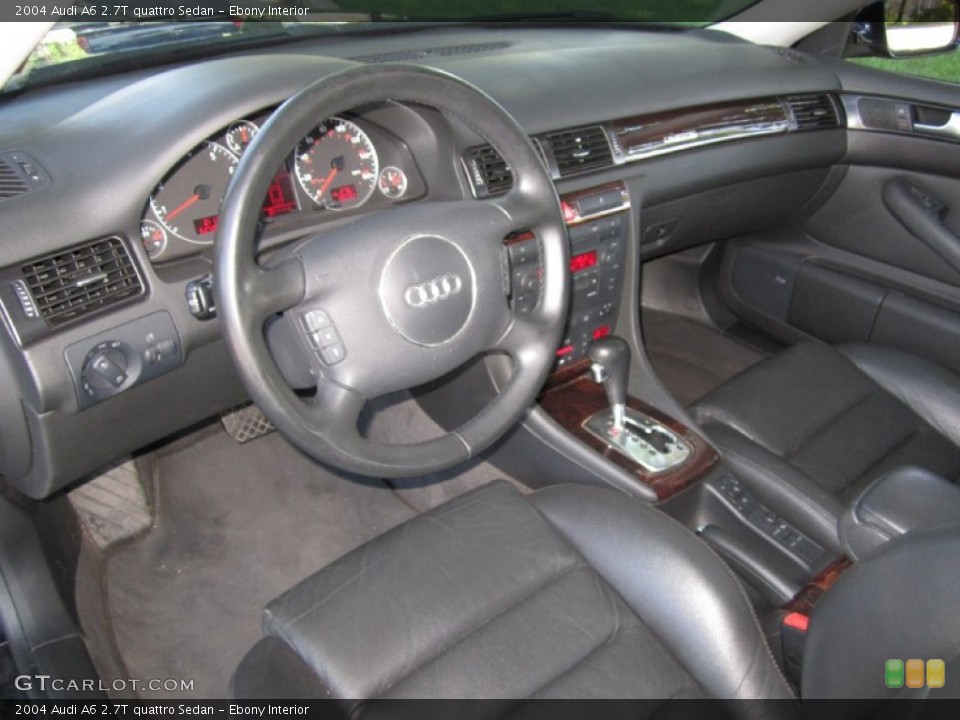 Ebony Interior Prime Interior for the 2004 Audi A6 2.7T quattro Sedan #67239618