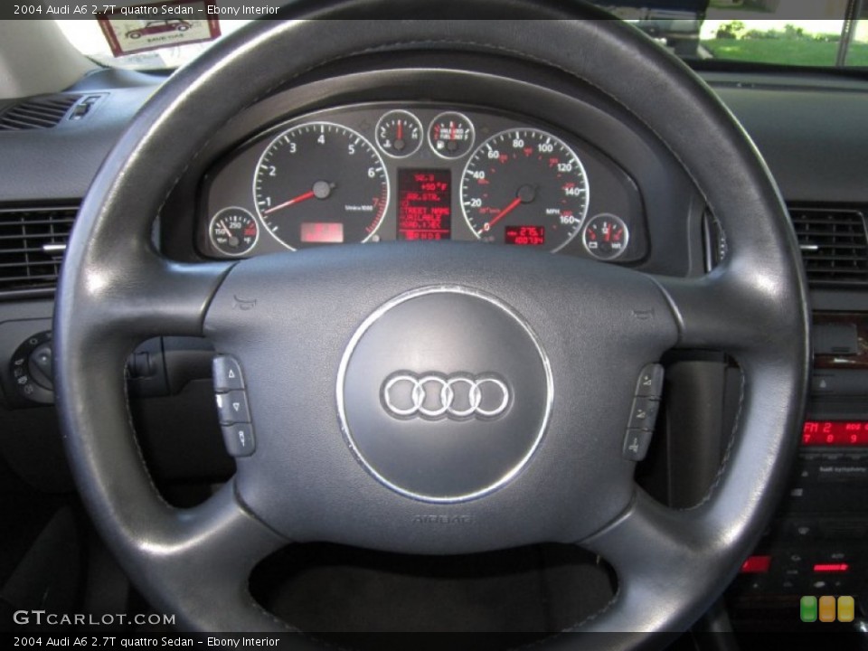 Ebony Interior Steering Wheel for the 2004 Audi A6 2.7T quattro Sedan #67239726