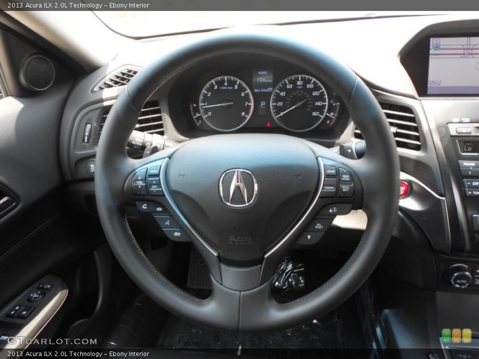 Ebony Interior Steering Wheel for the 2013 Acura ILX 2.0L Technology #67244607