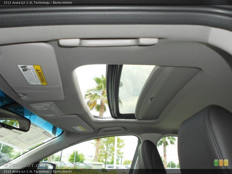 Ebony Interior Sunroof for the 2013 Acura ILX 2.0L Technology #67244673