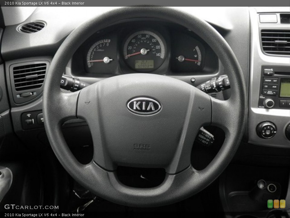 Black Interior Steering Wheel for the 2010 Kia Sportage LX V6 4x4 #67247304