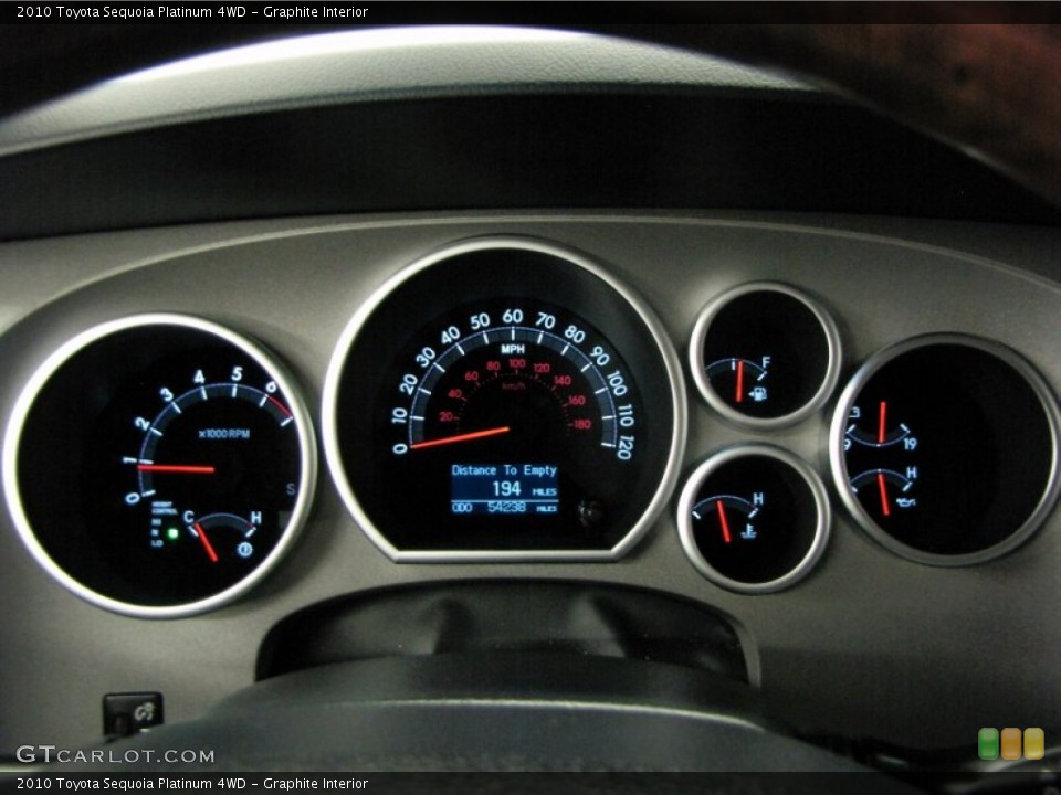 Graphite Interior Gauges for the 2010 Toyota Sequoia Platinum 4WD #67249038