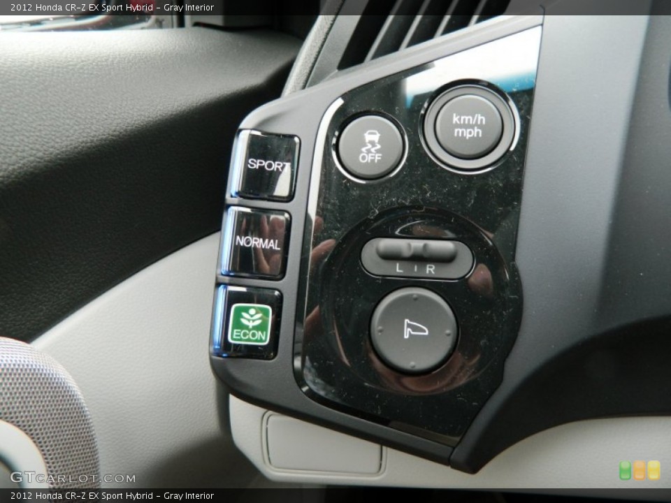 Gray Interior Controls for the 2012 Honda CR-Z EX Sport Hybrid #67258599