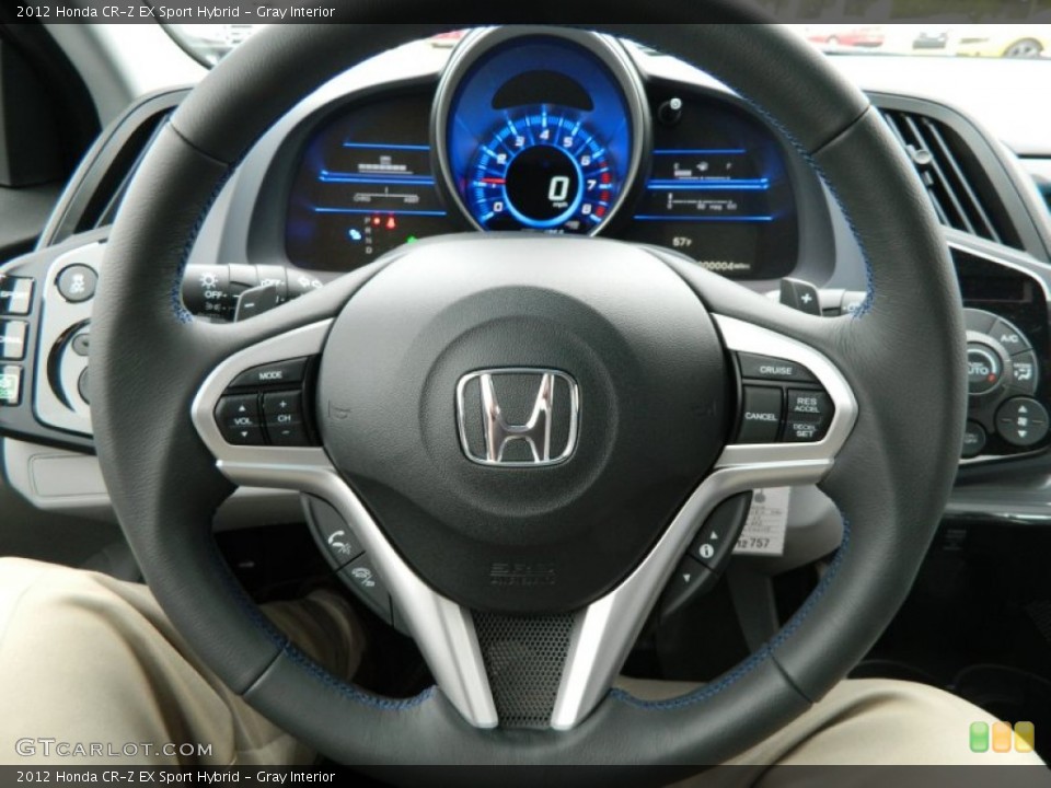 Gray Interior Steering Wheel for the 2012 Honda CR-Z EX Sport Hybrid #67258611