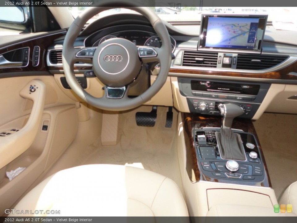 Velvet Beige Interior Dashboard for the 2012 Audi A6 2.0T Sedan #67265535