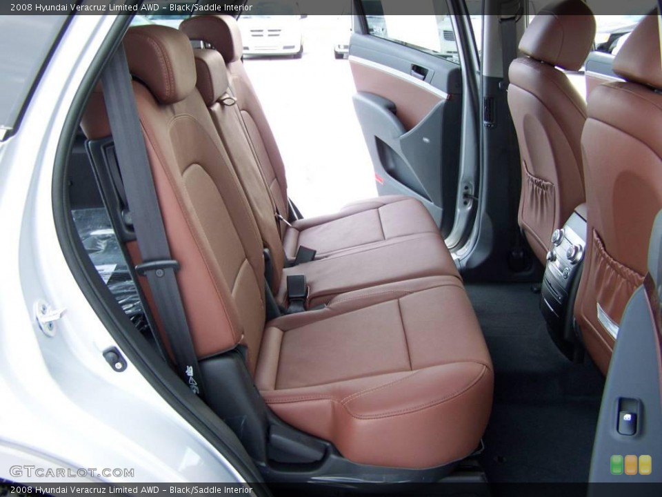 Black/Saddle Interior Rear Seat for the 2008 Hyundai Veracruz Limited AWD #6726569