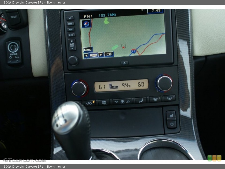 Ebony Interior Navigation for the 2009 Chevrolet Corvette ZR1 #67273533